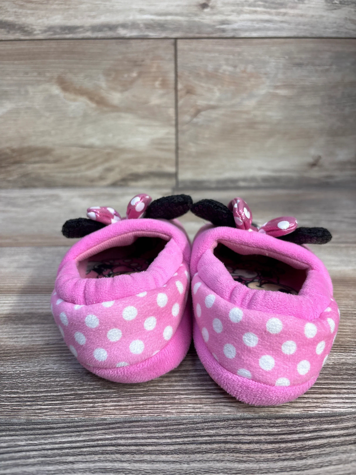 Disney Minnie Mouse Slippers Pink sz 7/8c