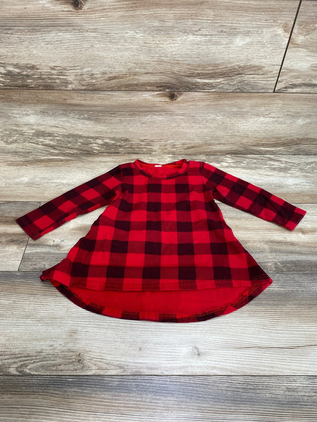 Red/Black Buffalo Check Long Sleeve Dress sz 6-9m - Me n Mommy To Be