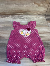 Little Beginnings Polka Dot Shortie Romper Mauve sz 3-6m
