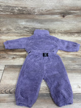Shein 2pc Sherpa Button-Up Jacket & Pants Set Purple sz 3-6m