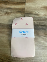 NEW Carter's Tights Pink Heart Print sz 0-6m