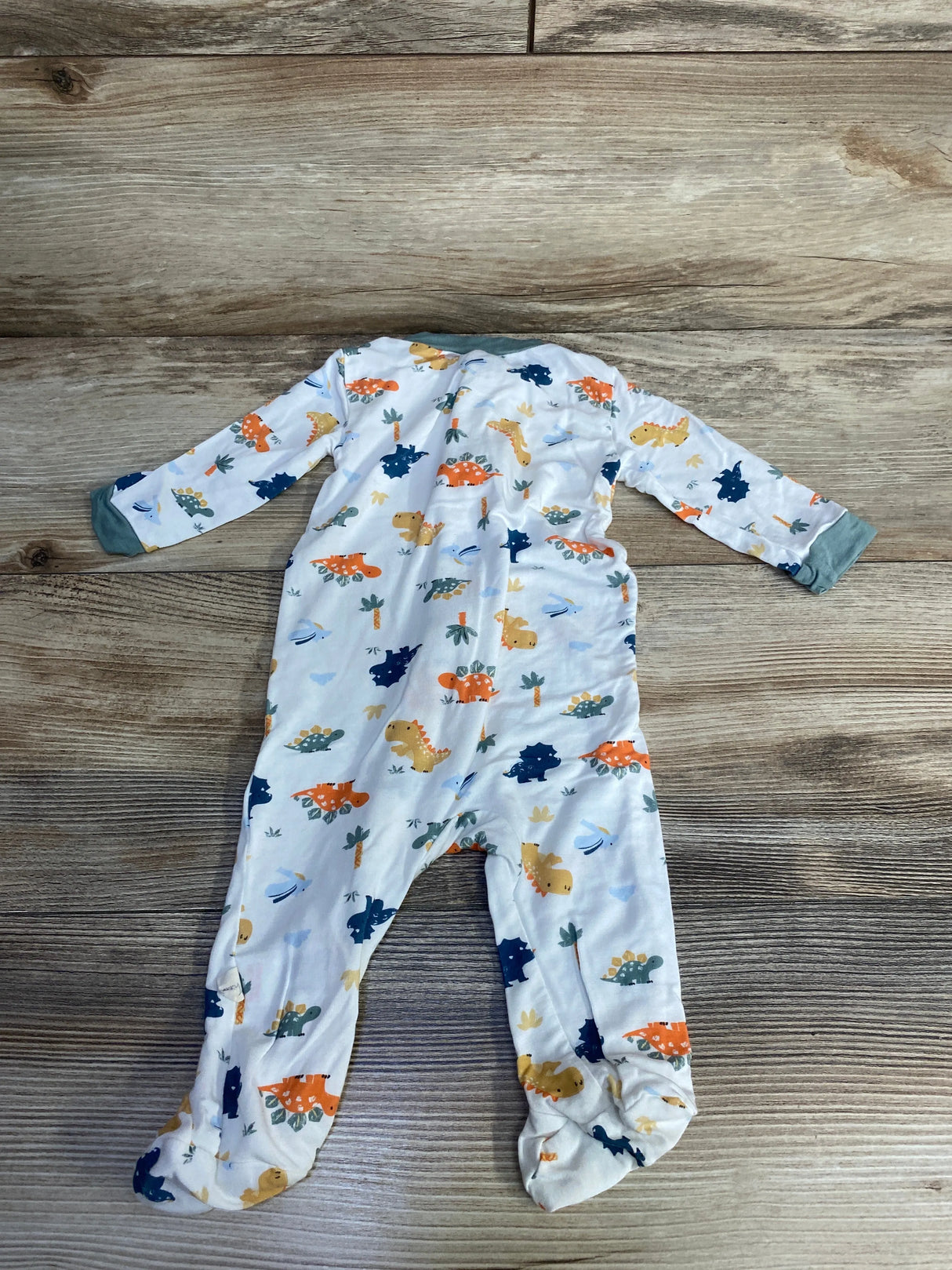 Milkberry Dino Footie White sz 0-3m