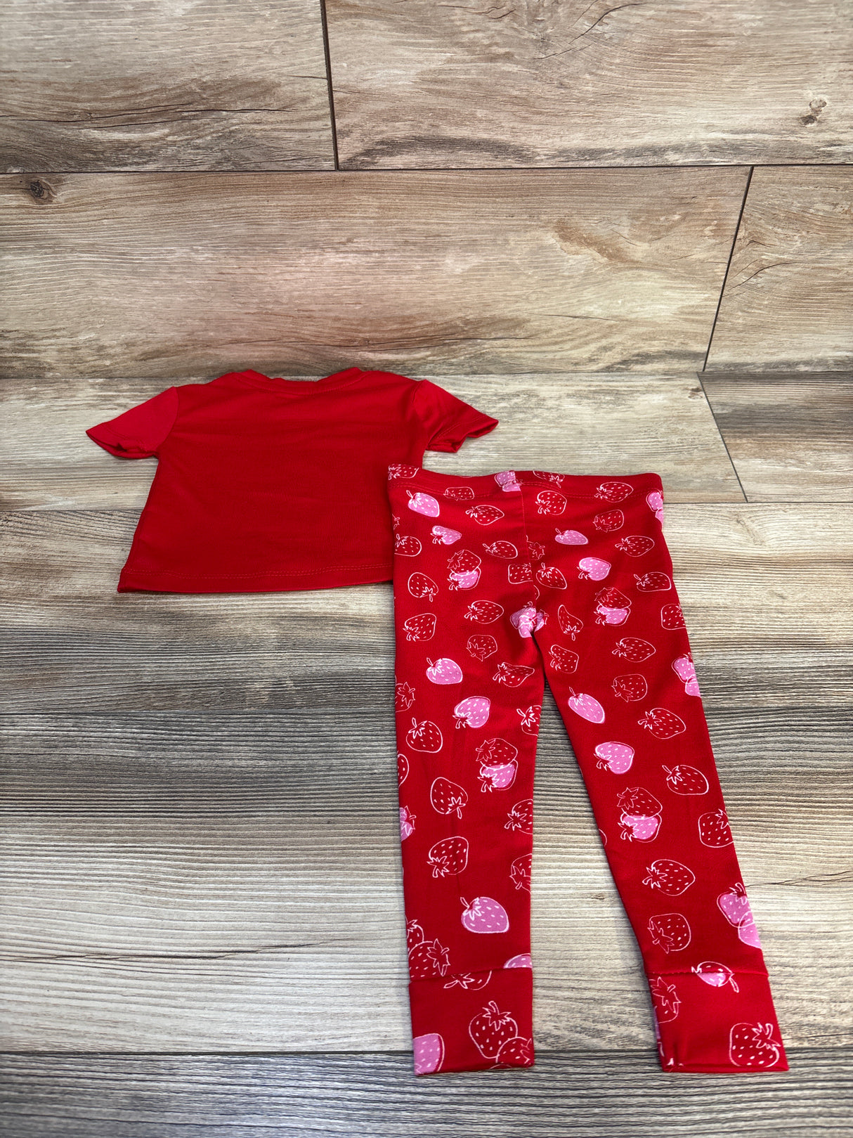Picapino 2pc Strawberry Pajama Set Red sz 12m