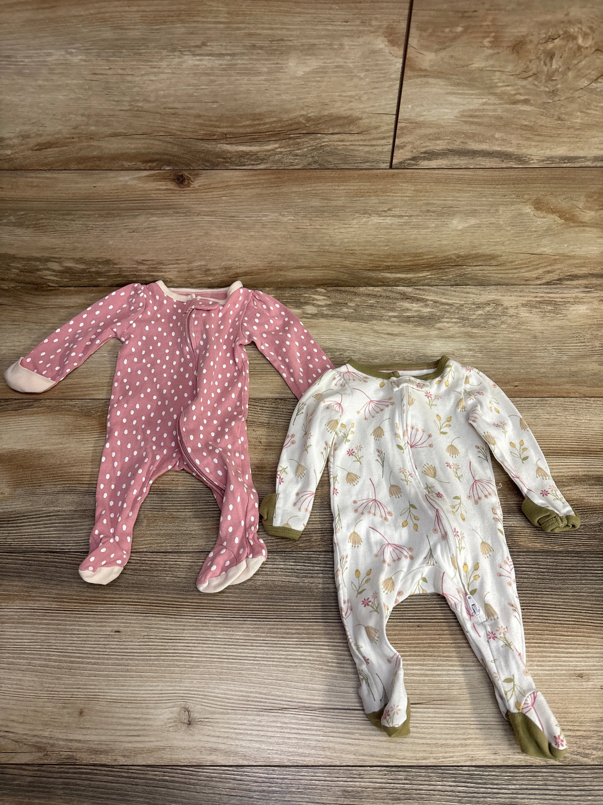 Cloud Island 2pk Spotted Sleeper Set Pink sz Newborn