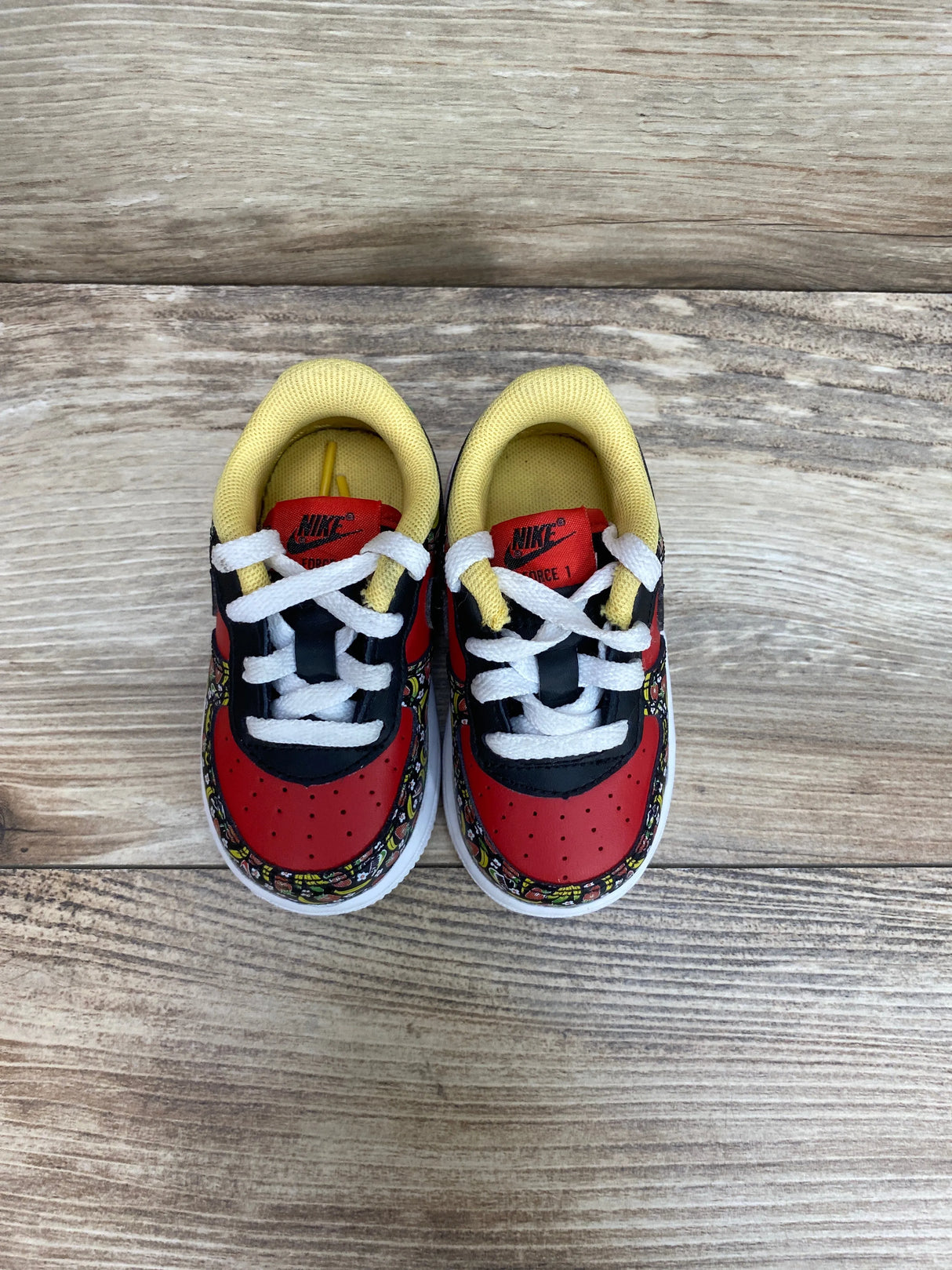 Nike Force 1 TD 'Strawberry Banana' Sneakers sz 5c