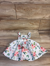 Floral Skirtall Jumper White sz 6-12m