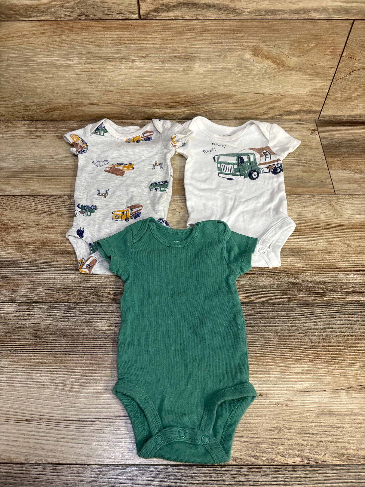 Carter's 3pk Bodysuits White sz Newborn