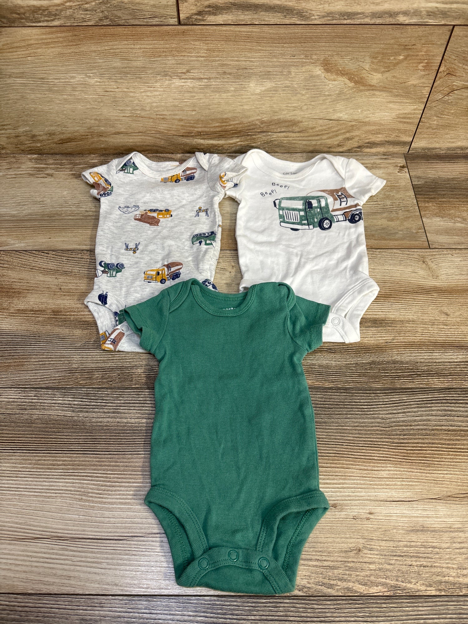 Carter's 3pk Bodysuits White sz Newborn