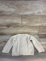 The Irish Store Crew Aran Button Cardigan Cream sz 3-4T