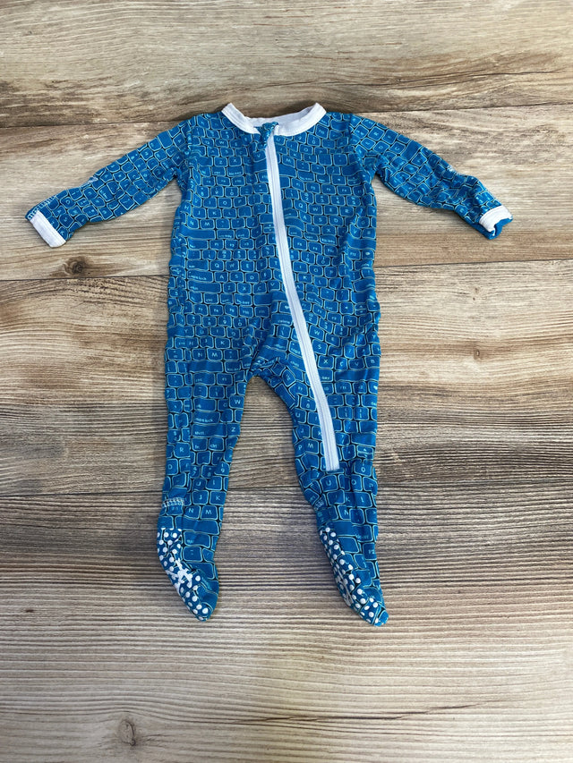 KicKee Pants Keyboard Footie Blue sz Newborn - Me n Mommy To Be