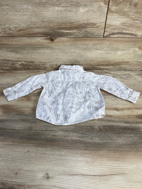 Gymboree Scenic Button-Up Shirt White sz 12-18m - Me n Mommy To Be