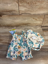 NEW Bluey 2pc Gauze Romper & Hat Set In Ivory sz Newborn