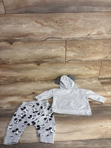 Disney Baby 2pc Sweatshirt & Joggers Set Mickey Mouse Grey sz 3/6m