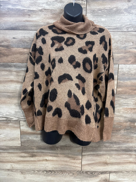 Motherhood Maternity Leopard Print Sweater Brown sz Medium - Me n Mommy To Be
