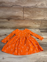 Cat & Jack Pumpkin Long Sleeve Dress Orange 3T