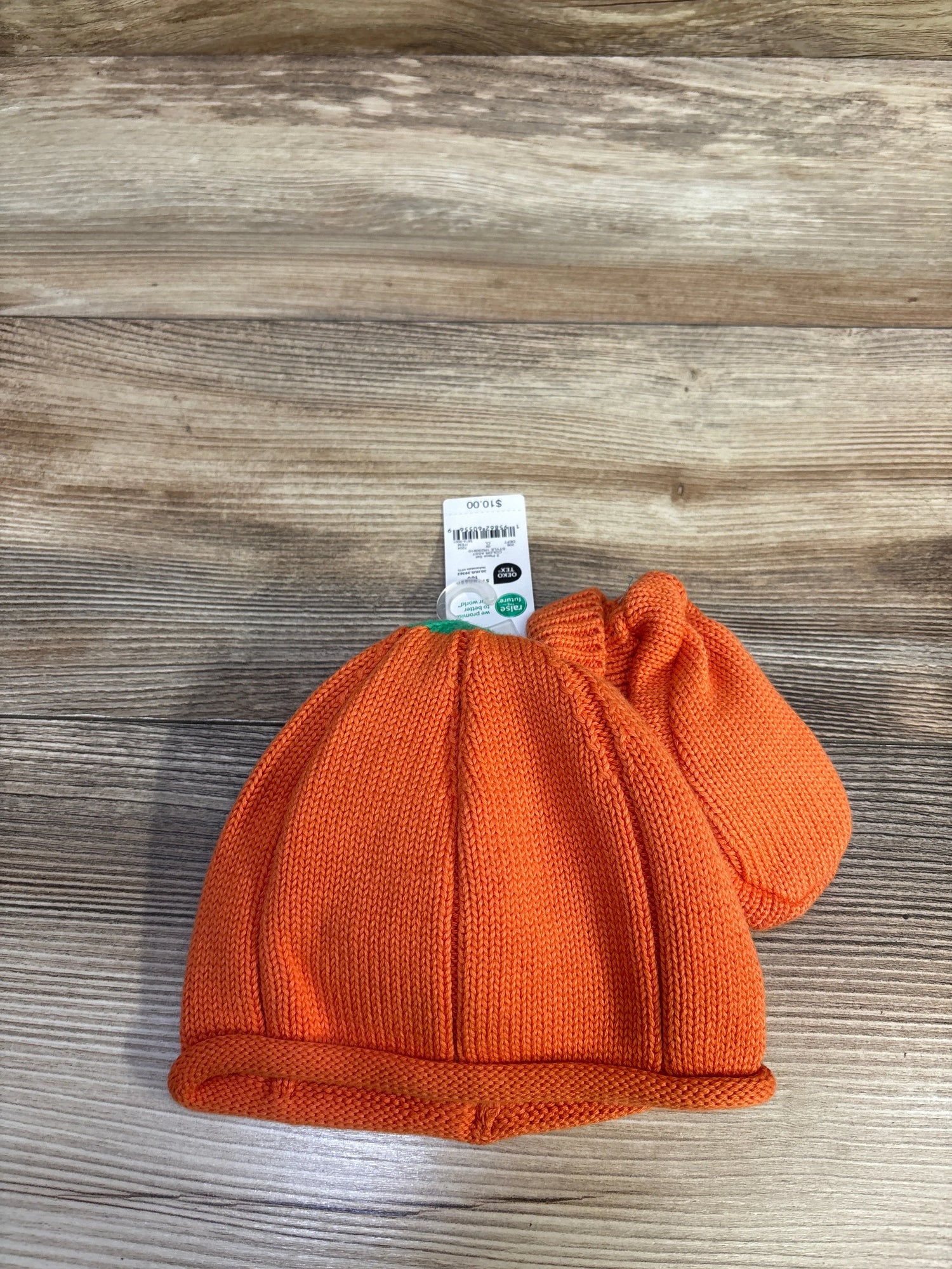 NEW Just One You Knitted Pumpkin Hat and Booties Set, One Size