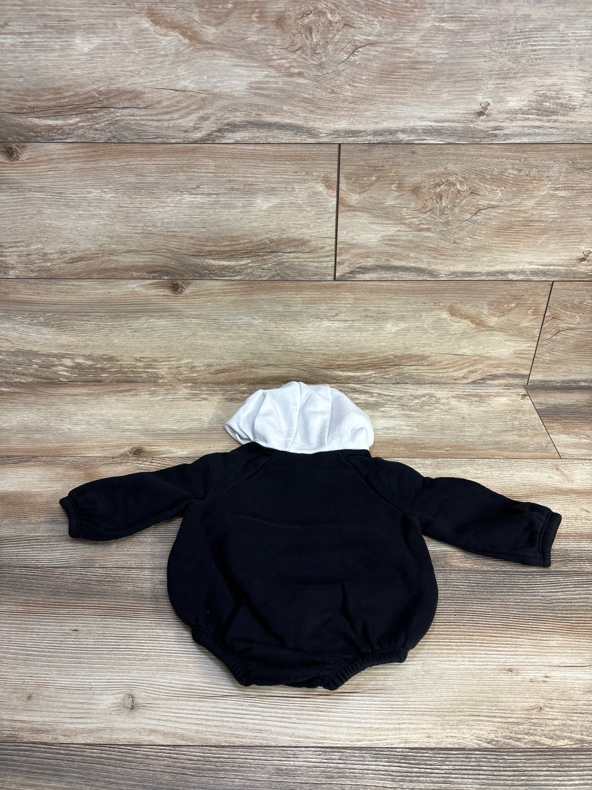 Old Navy Hooded Fleece Skeleton Romper Black sz 6-12m