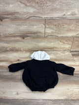 Old Navy Hooded Fleece Skeleton Romper Black sz 6-12m