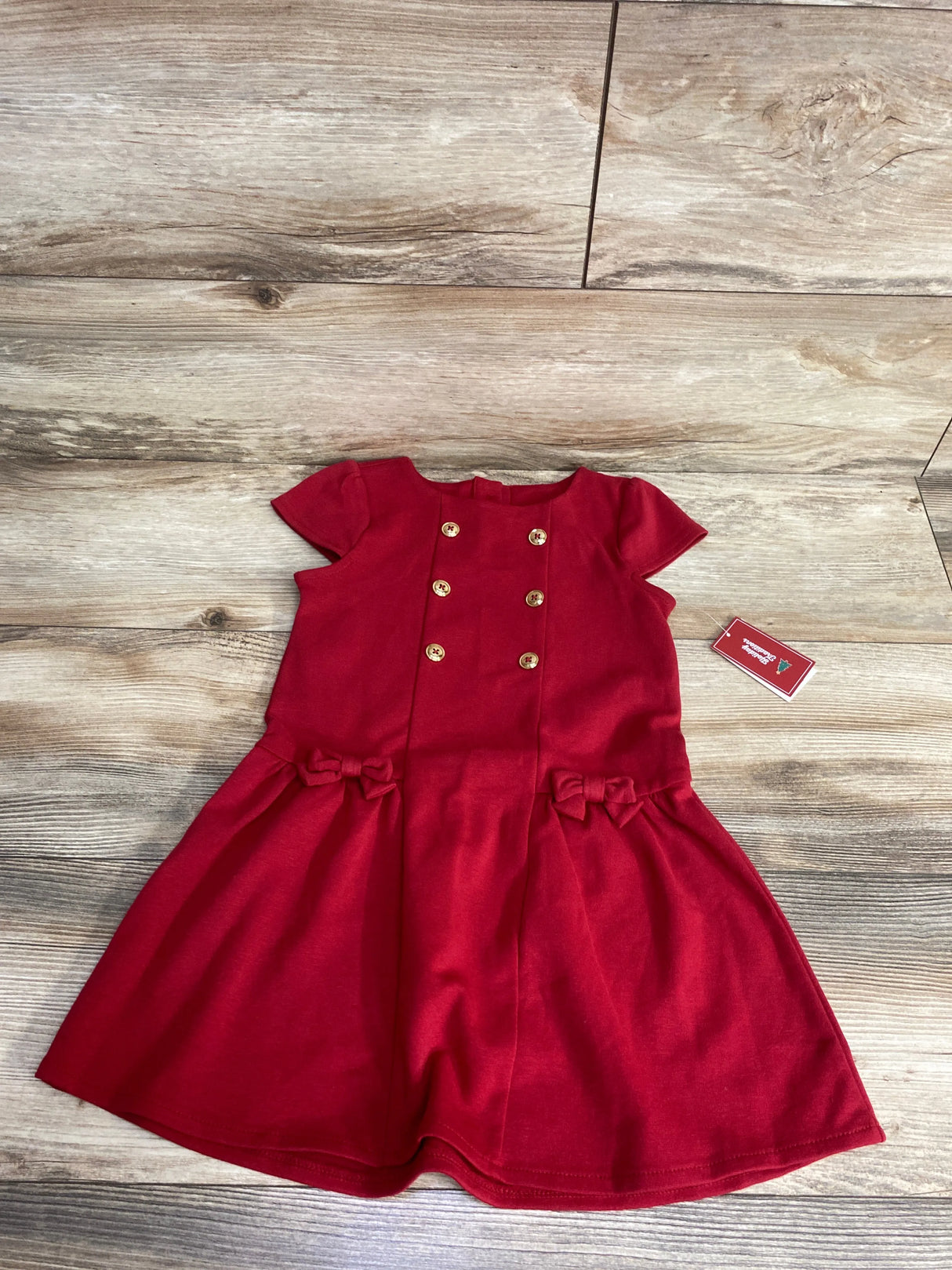 NEW Gymboree Holiday Button Front Dress Red sz 4T