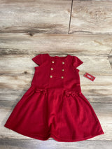 NEW Gymboree Holiday Button Front Dress Red sz 4T