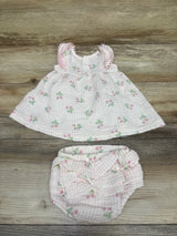 Rabbit + Bear Organic 2pc Gauze Dress & Bloomers Set Pink sz 0-3m