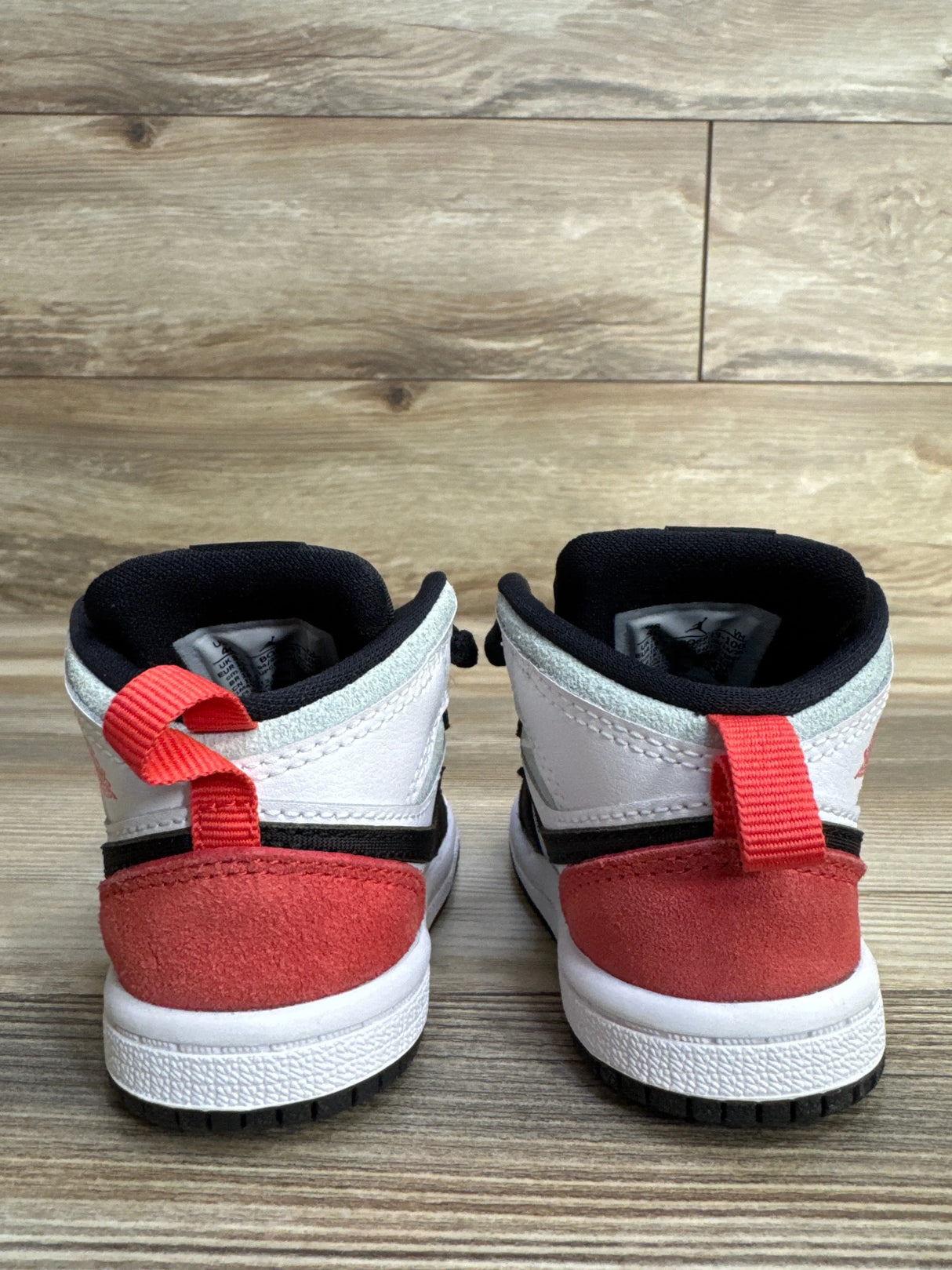 Air Jordan 1 Mid SE TD 'Red Black Toe' Sneakers sz 4c