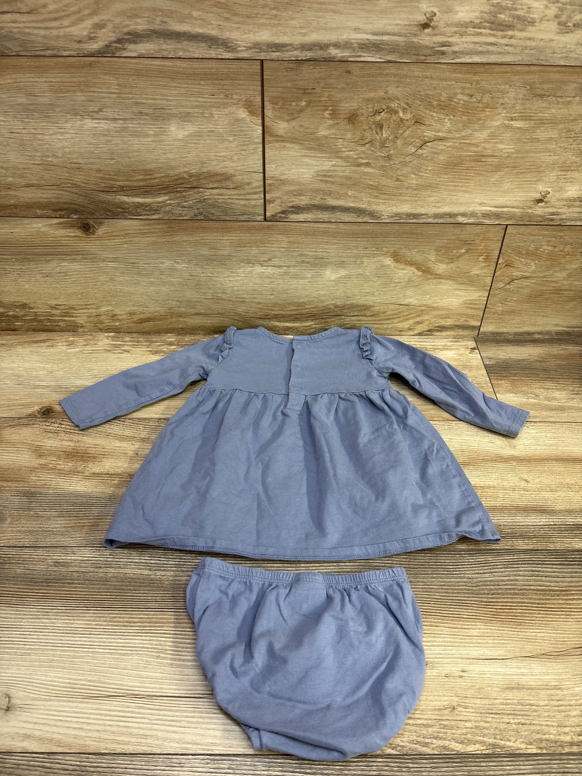 Carter's 2pc Long Sleeve  Lace Dress & Bloomers Set Blue sz 18m