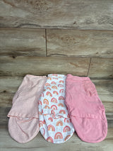 SwaddleMe by Ingenuity 3pk Swaddle Wraps Pink sz 0-3m