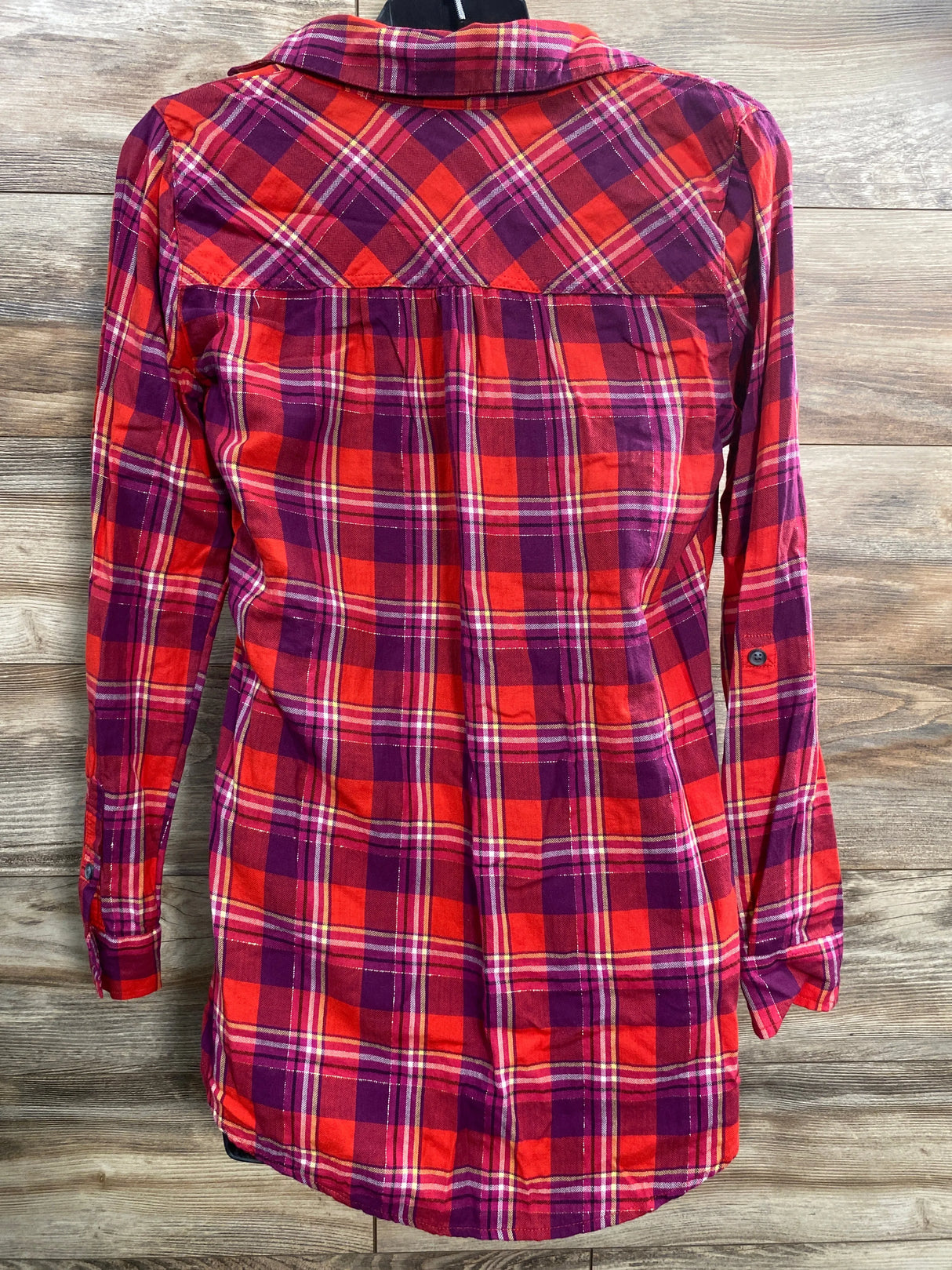 a:glow Maternity Plaid Tunic Red sz Small