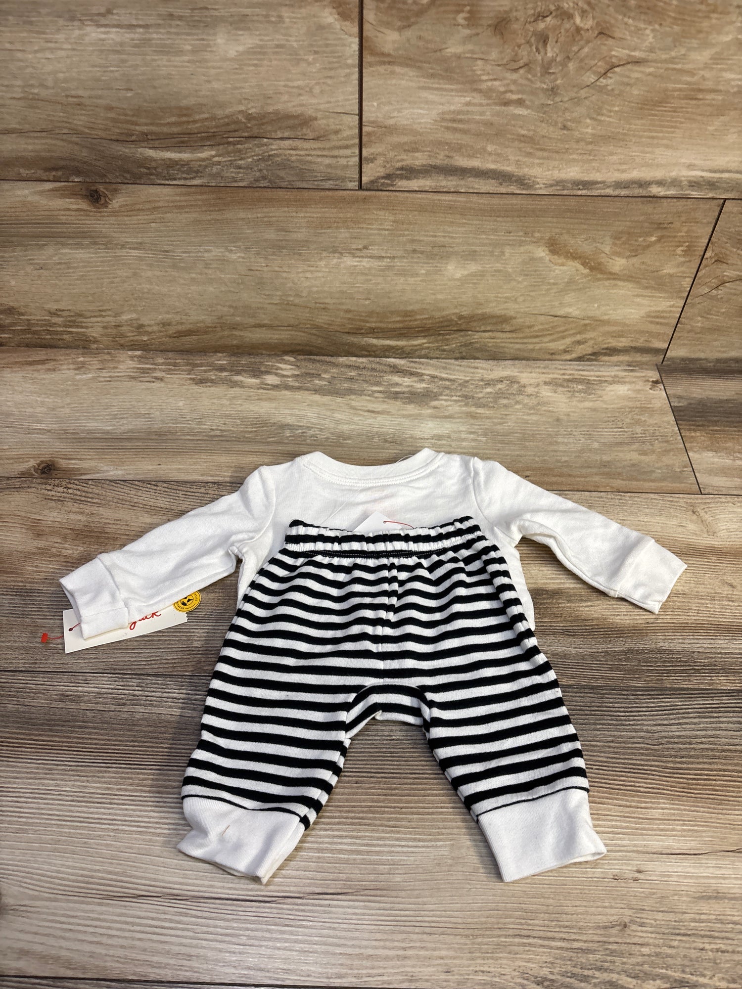 NEW Cat & Jack 2pc Halloween Dog & Cat Trick-Or-Treating Sweatshirt & Jogger Set White sz Newborn