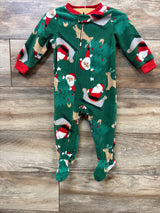 Carter's Christmas Blanket Sleeper Green sz 12m