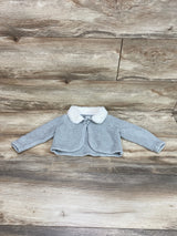 Baby Gap Faux Fur Collar Sweater Grey sz 18-24m