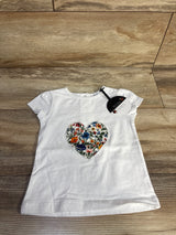 NEW Tessa James Liberty Floral Birdie Tee White sz 18/24m
