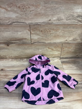 Cat & Jack Heart Print Softshell Jacket Pink sz 12m