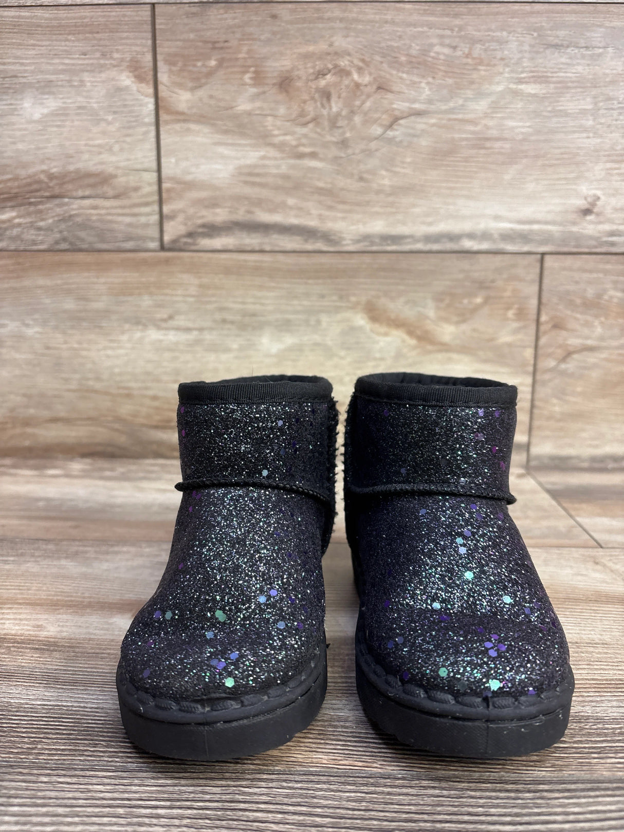 Xinke Fur Lined Glitter Boots Black sz 10/11c