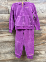 Juicy Couture Velvet 2pc Zip-Up Jacket and Joggers Magenta sz 3T