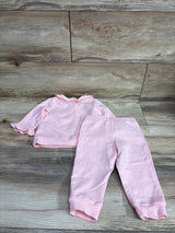 Little Me 2pc Embroidered Sweatshirt & Pants Set Pink sz 12m