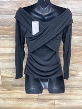 NEW Isabel Maternity Cross Front Top Black sz Small