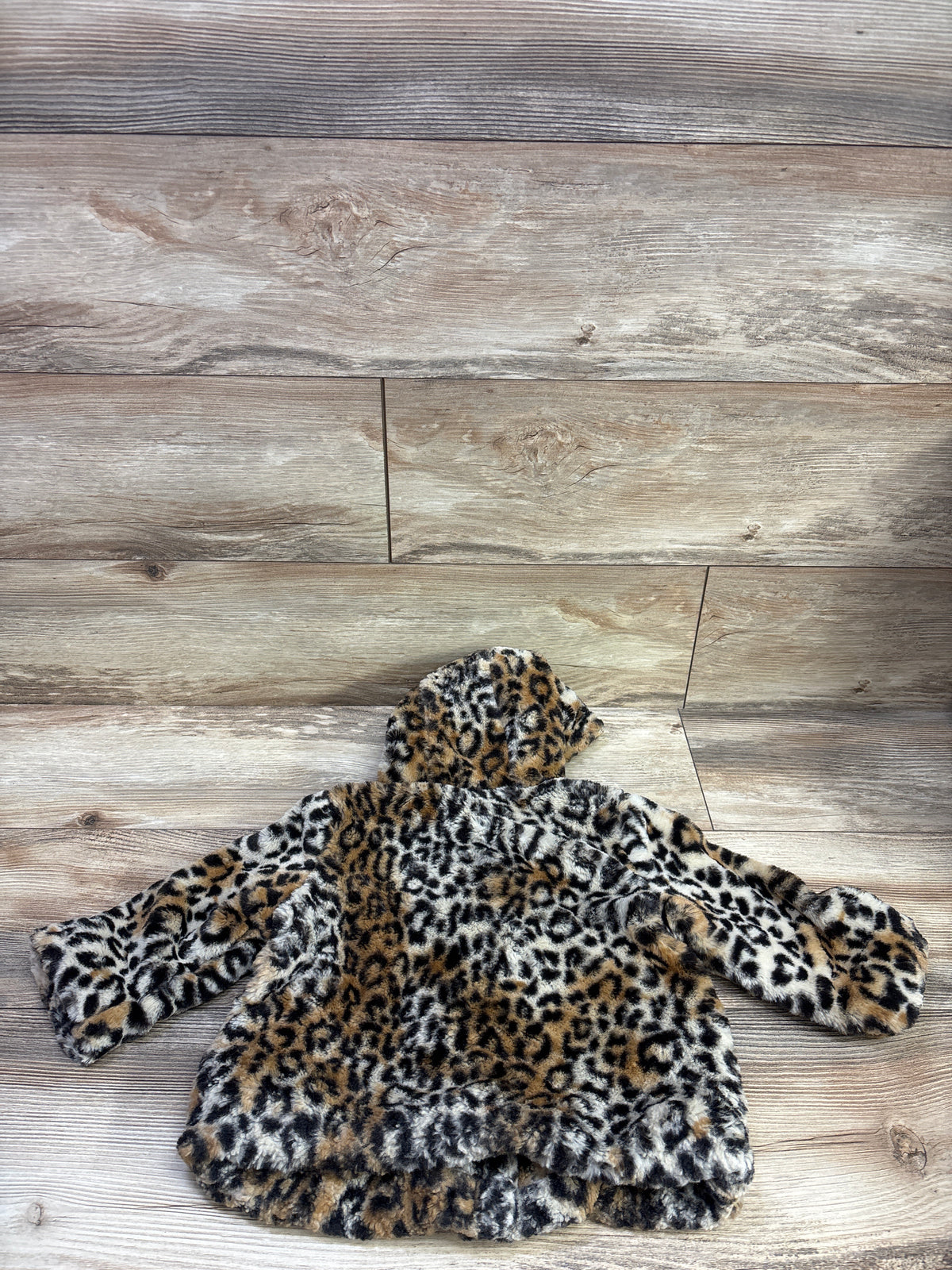 Steve Madden Faux Fur Vegas Golden Knight Leopard Jacket Brown sz 24m
