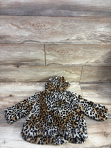 Steve Madden Faux Fur Vegas Golden Knight Leopard Jacket Brown sz 24m