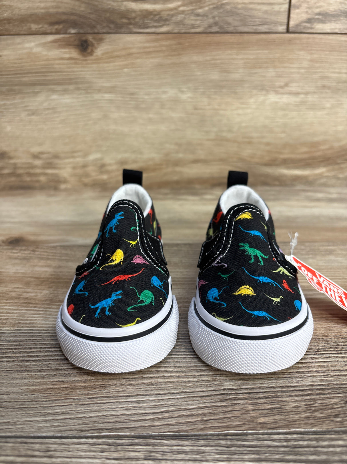 NEW Vans Slip-On V Dino Print, Black sz 5c