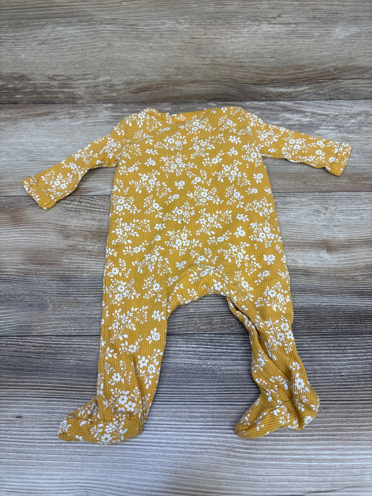 Nicole Miller Ribbed Footed Coverall Yellow sz 0/3m