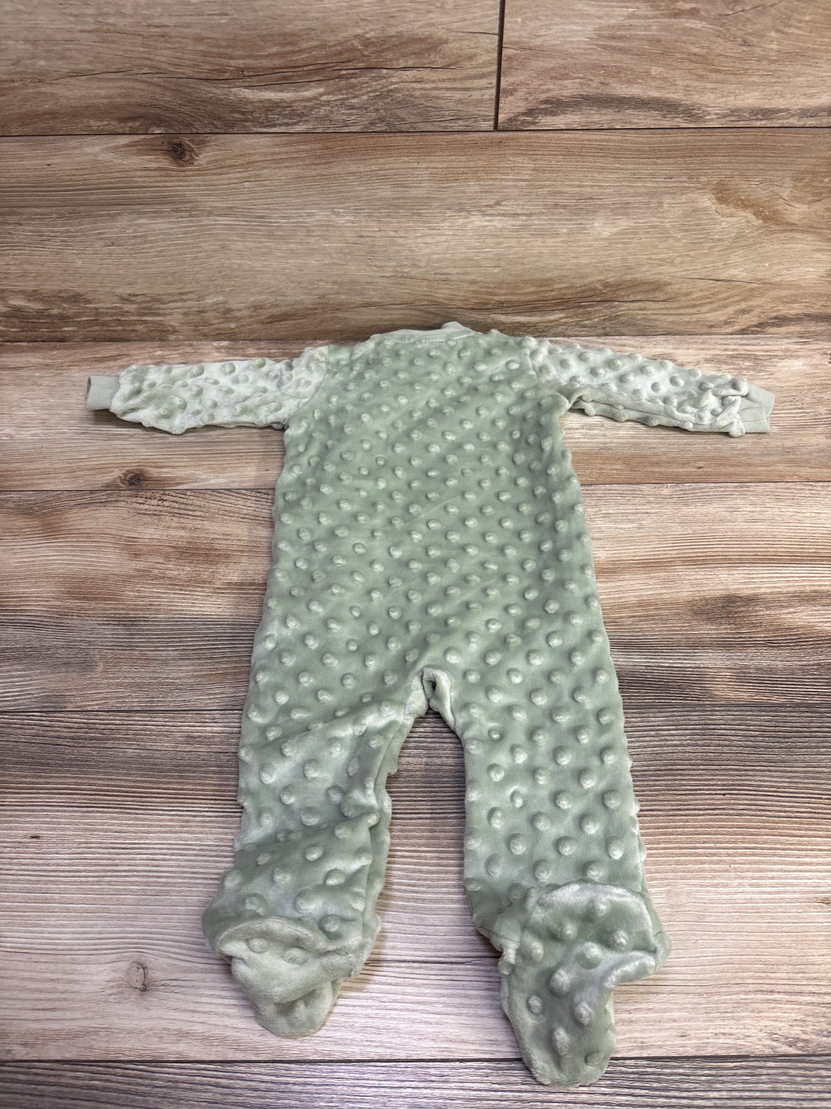 Baby Gear Minky Dot Sleeper Green sz 0-3m