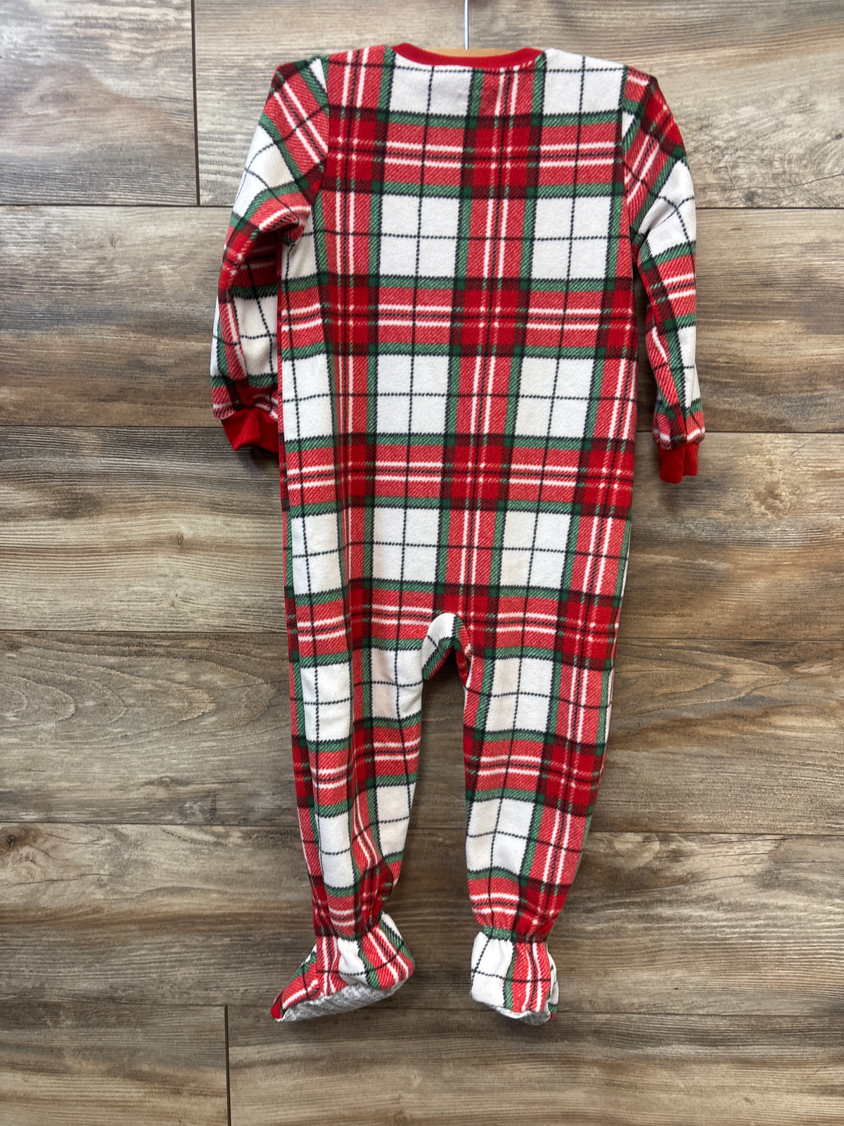 Carter's Christmas Plaid Blanket Sleeper Red sz 3T