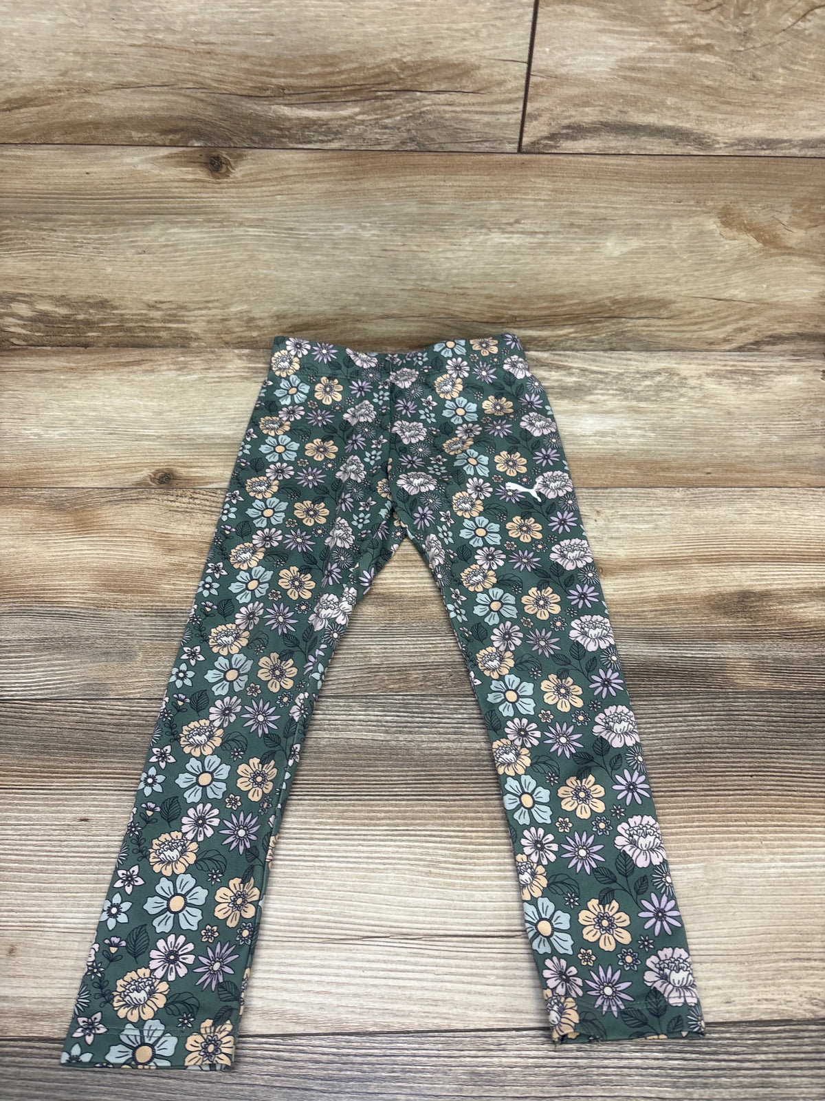 Puma Floral Active Leggings Green sz 5T