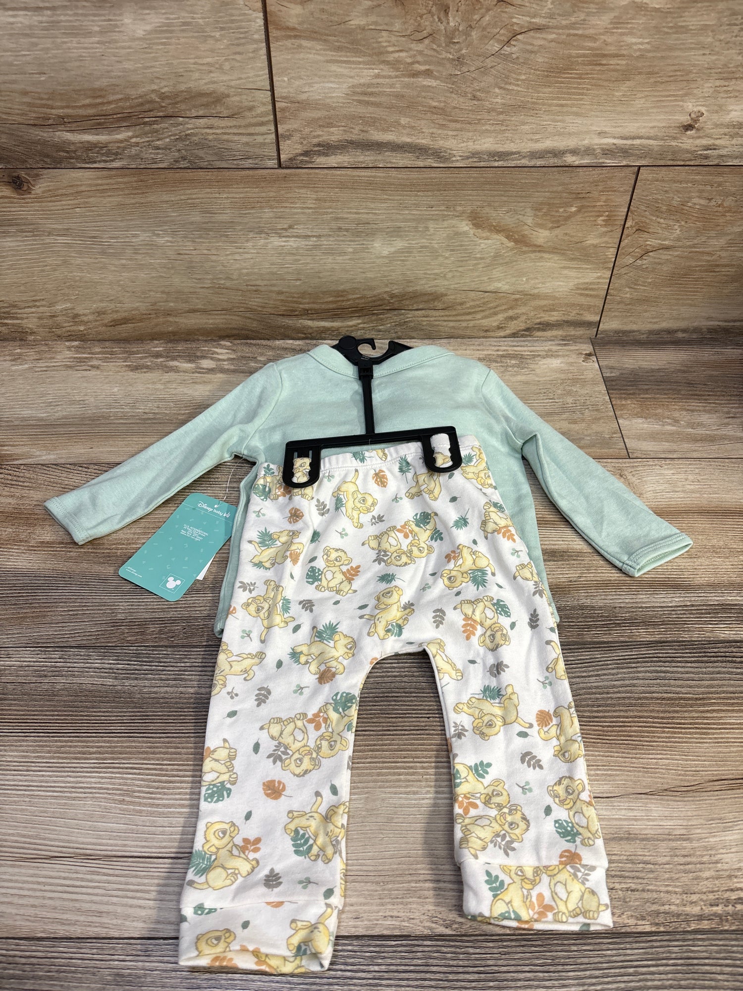 NEW Disney Baby 3pc The Lion King Kimono Set Green sz 6/9m