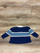 NEW Oshkosh long Sleeve Polo Shirt Blue sz 18m
