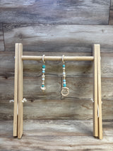 SlickBlue Wooden Play Gym with 2 Hanging Toys