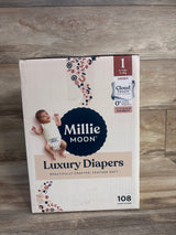 NEW Millie Moon Luxury Diapers Size 1 108ct.