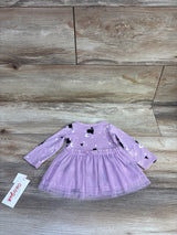 NEW Cat & Jack Halloween Cat Witch Long Sleeve Tulle Dress Purple sz Newborn